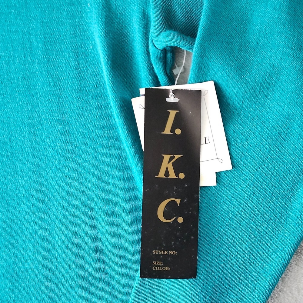 VTG I.K.C. Green Italian Orlandi Wool Blend Mock Neck Knit Sweater Dress M‎ New - Picture 7 of 16